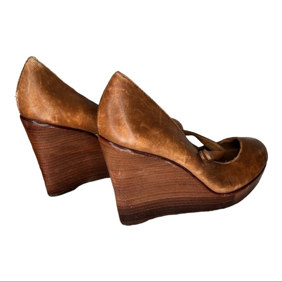 Steve Madden Mytaj Wedge‎ Leather Heels - Picture 1 of 8